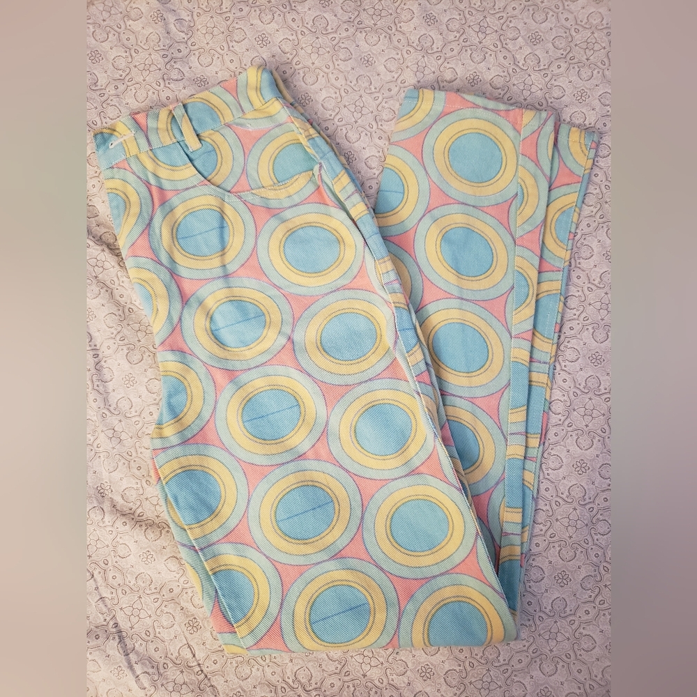 Colorful Geometric Patterned Pants